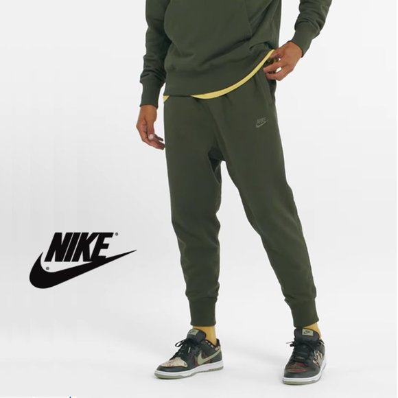 Nike Sportswear Men's Heavyweight Classic Fleece Pants Green XL - Picture 1 of 7